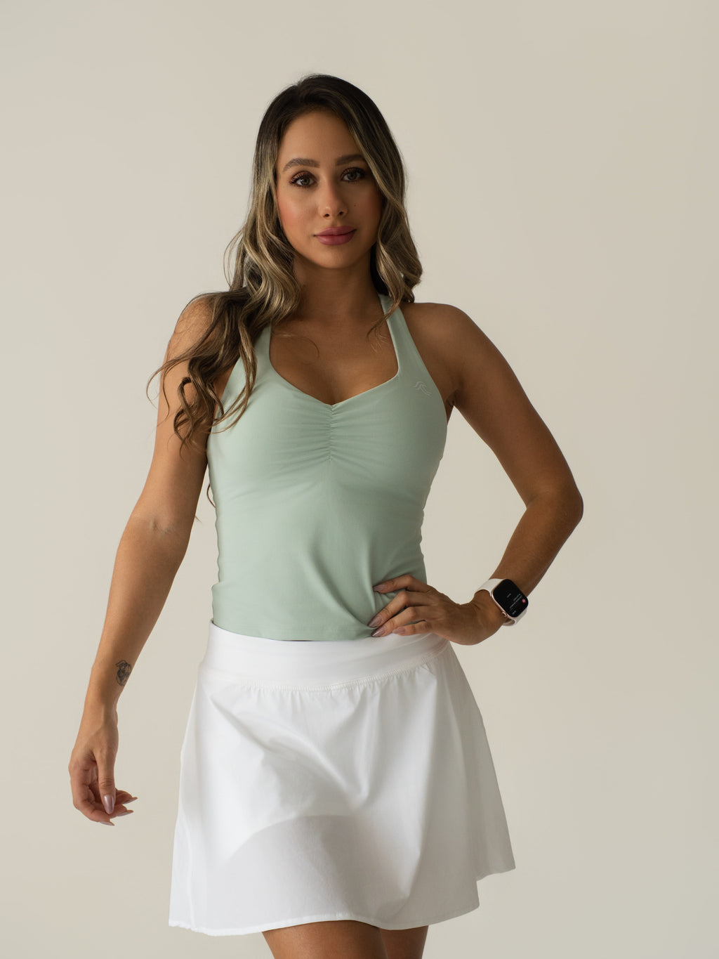 Green Strappy Tank Top