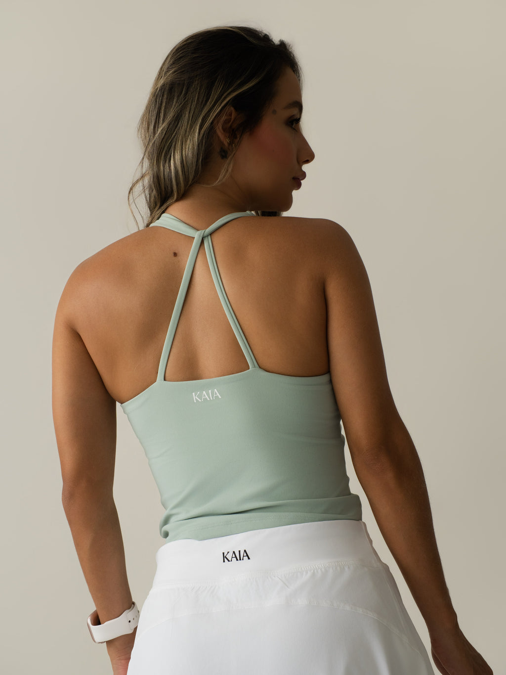 Green Strappy Tank Top